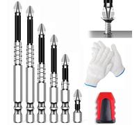 Katslyn 6c Magetic Screwdriver Bit, High Magetic Drill Bit Set with Detachale Magetizer ad Glove, AtiSli Magetic Screwdriver Bit Kit for Drillig Fixig, 25