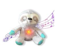 Katslyn Breathing Teddy Bear for Anxiety,Grey Breathing Otter Sleep Buddy,Anxiety Relief Koala with Soothing Music,Lights and Breathing Movements,Sleeping Otter Plush Soothing Sloth to Relief Stress