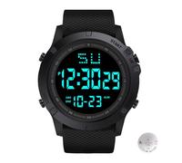 Katslyn Mens Digital Watches,Waterproof Sports Watch with LED Back Light/Alarm/Stopwatch/Calender,Big Face Referee Watch for Men Woman Kids Student Swimming Running Outdoors(Black)