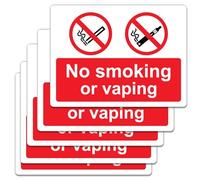 Katslyn No Smoking Signs 5 PCS No Smoking or Vaping Signs No Smoking Sign No Smoking Stickers for Vehicles No Smoking Stickers Waterproof Safety Warning Signs for Indoor and Outdoor Use