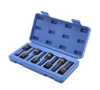 KATSU 1/2 Inch Drive Torx Deep Impact Socket Set 8PCs T30-T80 Heavy Duty Socket Bits, High Grade Chrome-Moly Steel, Automotive Trucks Tractors Engines Repairing Tool 420420