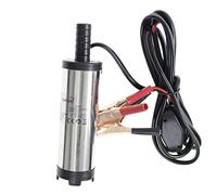 KATSU 12V Oil Fuel Diesel Transfer Pump, 38mm Diameter Stainless Steel Submersible Water Pump with Clips and 3m Cable for Camping Car Truck Boat 482106
