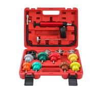 KATSU 14-Piece Car Radiator Cooling System Pressure Tester Kit with Hand Vacuum Pump, Water Tank Leak Detector for Cars Trucks SUVs 450811