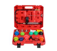 KATSU 18-Piece Car Radiator Cooling System Pressure Tester Kit with Hand Vacuum Pump, Water Tank Leak Detector for Cars Trucks SUVs 450812