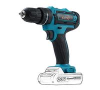 KATSU 21V Cordless Impact Drill Driver 10mm Keyless Chuck, 2 Gear Speed and LED Light, for DIY Home Improvement, Without Battery (Body Only) 102392