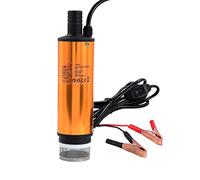 KATSU 24V DC Oil Fuel Diesel Transfer Pump, 51mm Diameter Aluminum Alloy Submersible Water Pump with Clips and Stainless Steel Detachable Filter Net for Camping Car Truck Boat 482109