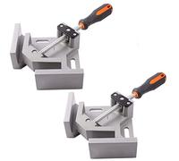 KATSU 2Pcs 90 Degree Right Angle Clamp Heavy Duty Corner Vice Aluminum Alloy Adjustable Swing Bench Tool for DIY Woodworking Welding Cabinet Drawer Carpenter 402307