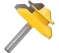 KATSU 45 Degree Lock Miter Router Bit 1/4- Inch Shank 1-3/8 Inch Diameter Wood Cutter Tool for Woodworking Trimming Milling Machine 133303