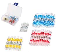KATSU 50PCs Solder Seal Wire Connectors Heat Shrink Waterproof Butt Connector Solder Sleeve, Insulated Electrical Butt Splice Wire Terminals for Marine Automotive