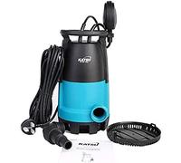 KATSU 900W Portable Submersible Pump for Clean and Dirty Water 18000L/h for Garden Pond, Pools, Ditches + Float Switch + Changeable Base