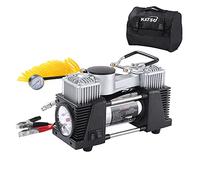 KATSU Car Tyre Inflator 2 Cylinder 150 PSI 12V 32Amp with LED Light Large Volume Professional Portable Air Compressor Tire Pump for Auto Car Van Trucks Inflatables 451714