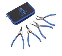 KATSU Circlip Pliers Set, 4-Piece 7 Inch Internal External Straight Bent Tip Circlip Snap Ring Pliers with Non-Slip Handle in Zip Case for Circlips Assembly 415727