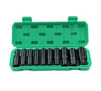KATSU Deep Impact Socket Set 1/2 Inch Drive 10PCs 8mm-24mm Mertic Automotive Trucks Tractors Engines Repairing DIY Mechanic Tool (Budget) 420446