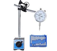 KATSU Dial Test Indicator DTI with Magnetic Base and 22-Piece Indicator Points Set, 0-10mm 0.01mm High Precision Measuring ToolKit 40111965