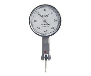 KATSU Dial Test Indicator Metric Meter Tool Kit Gauge with Dovetail Rails Precision 0.01mm Includes 2 Probes for Mechanical Oscillation Measurement (0-0.8mm, 38mm, White) 40112303W