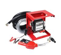 KATSU Diesel Transfer Pump Kit 260W 12V Self Priming Fuel Kerosene Oil Fluid Extractor with Dispenser Gun, Flow Meter and Hose, for Tractors Caravan Trucks Construction Machinery