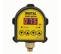 KATSU Digital Pressure Control Switch 10 Bar, 220V 10A Automatic Pump Controller, G1/4 Electronic Pressure Sensor for Water, Oil & Gas with Short Circuit & Water Shortage Protection