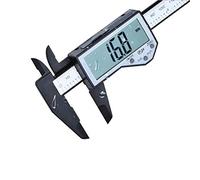 KATSU Digital Vernier Caliper 150mm 6 Inch, IP54 Water Splash Proof Carbon Fiber Large LCD Screen Imperial and Metric Units Fraction Conversion Electronic Caliper Measuring Tool