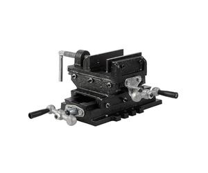 KATSU Drill Press Compound Cross Vice 3 Inch 75mm Heavy Duty Pillar Bench Drill Press 4 Ways Mechanic Cross Slide Vise Clamp for Workshop Milling Machine Machinery Maintenance