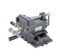 KATSU Drill Press Compound Cross Vice 4 Inch 100mm Heavy Duty Pillar Bench Drill Press 4 Ways Mechanic Cross Slide Vise Clamp for Workshop Milling Machine Machinery Maintenance