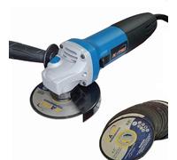 KATSU Electric Angle Grinder 115mm 780W with 20PCs Steel Cutting Blades for Masonry Concrete Tile Metal Steel Grinding Polishing and Sharpening 101319