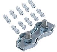 KATSU Electric Fence Wire Connector 10PCs 6mm Rope Clip Duplex Bolt Cable Clamp Poly Electric Fencing Joint