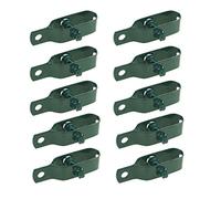 KATSU Electric Fence Wire Tensioner 10PCs 1.5mm Thickness 96mm Carbon Steel Green for Livestock Cattle Horses Farm Garden Cable Ratchet Adjusting Turnbuckle Strainer 667210