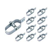 KATSU Electric Fence Wire Tensioner 10PCs, 2mm Thickness 100mm Length Tighten Steel for Livestock Cattle Horses Farm Garden Cable Ratchet Adjusting Turnbuckle Strainer 667211