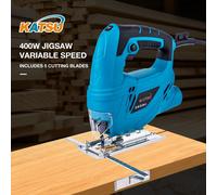Jigsaw, KATSU Electric Jigsaw Tool 400W with 5 Blades, Variable Speed, for Plastic Wood Steel Cutting (Budget Range) 101624
