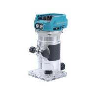 KATSU FIT-BAT 18V Brushless Cordless Wood Trimmer Laminator Router Joiners Tool with Trimmer Base, 3 Chucks Collets 1/4", 6mm and 8mm, No Battery and Charger 102770