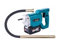 KATSU FIT-BAT 21V Brushless Cordless Concrete Vibrator with 4.0Ah Battery and Charger, Handheld Electric Cement Vibrating Poker, 1.2m Hose and 35mm Diameter Flexible Shaft