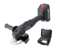 KATSU FIT-BAT 21V Cordless Angle Grinder with Battery and Charger, 115mm 125mm Compact Size Wireless Electric Angle Grinder for Cutting Grinding and Polishing 102603
