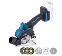 KATSU FIT-BAT 3 Inch Brushless Cordless Mini Angle Grinder Saw Compact Cut Off Tool, 6 Cutting Blades Included, for Metal, Wood, Tile and Plastic, Without Battery and Charger