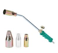 KATSU Gas Torch Weed Burner with 3 Nozzles Flame Thrower Blowtorch Roofer Sealing Melting Heating Welding Soldering Torch Multi Purpose 415mm Long 324162