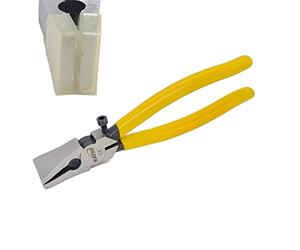 KATSU Glass Breaking Running Pliers 200mm, Heavy Duty Flat Nose Glass Cutting Tool for Stained Glass, Mosaics, Fusing, Breaking 347247
