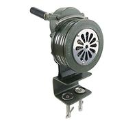 KATSU Hand Crank Siren, Portable Manual Operated Air Raid Siren Fire Emergency Safety Alarm 110DB 550HZ 2.2kg with Bench Clamp Mount Aluminum Alloy 990633