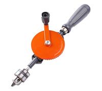 KATSU Hand Drill, 10mm Chuck 3/8 inch Capacity Precision Chuck Double Pinion Manual Drill for Wood Plastic Acrylic Circuit Board Punching 313014