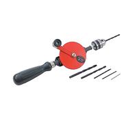 KATSU Hand Drill, 6mm Chuck 1/4 inch Capacity Precision Chuck Double Pinion Manual Drill for Wood Plastic Acrylic Circuit Board Punching 313013