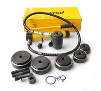 KATSU Hydraulic Punch Driver Set 63-114mm - Heavy Duty 150kN Knockout Punch Kit with 5 Dies, Hydraulic Hole Punch Tool for Sheet Metal, Electrical Cabinets & Steel Plate, Model 405194