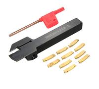 KATSU Indexable Inserts Lathe Parting Cutting Tool Holder with 10 Inserts MGEHR1212-2 & MGMN200 Inserts 111102