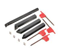 KATSU Lathe Turning Cutting Tool Set with 4PCs Indexable Inserts S12M-SDUCR07 SDJCR1212H07 SDJCL1212H07 SDNCN1212H07 111103