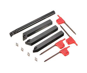 KATSU Lathe Turning Cutting Tool Set with 4PCs Indexable Inserts S12M-SDUCR07 SDJCR1212H07 SDJCL1212H07 SDNCN1212H07 111103