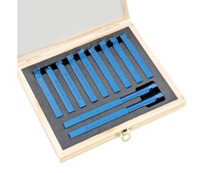 KATSU Lathe Turning Milling Cutting Tool Set 11 Pieces 10mm Cemented Carbide Tip Tipped Brazed Boring Welding Cutter for Lathes CNC Metalworking Engineering 11011810