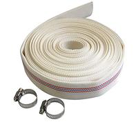 KATSU Layflat Discharge Hose Pipe 10m x 25mm 1-Inch Diameter with 2 Clips Odour Free for Submersible & Other Water Pumps, Draining Pond, Garden Irrigation, Hot Tub, Swimming Pool or Sump 664323