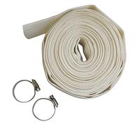 KATSU Layflat Discharge Hose Pipe 10m x 38mm 1-1/2 Inch Diameter with 2 Clips Odour Free for Submersible & Other Water Pumps, Draining Pond, Garden Irrigation, Hot Tub, Swimming Pool or Sump 664343