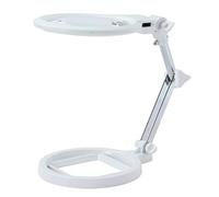 KATSU Magnifying Desk Lamp 2X 6X Magnifying Glasses with LED Light, Hands Free Illuminated Optical Glass Magnifier for Jewellry Repairs, Crafts, Reading and Close Work 990748