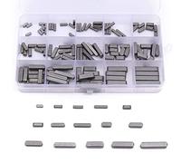 KATSU Mortor Shaft Keys Set 140PCs 3mm-6mm Round Ended Feather Key Motor Gear Parallel Drive Shaft Flywheel Pulley Fasteners Assortment Kit for Mechanical Industry 99036590