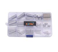 KATSU Mortor Shaft Keys Set 60PCs 3mm-12mm Round Ended Feather Key Motor Gear Parallel Drive Shaft Flywheel Pulley Fasteners Assortment Kit for Mechanical Industry 99036591