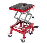 KATSU Motorcycle Hydraulic Scissor Lift Motorbike Lift Stand with Wheels 300lbs Max Lifting Capacity 161243