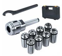 KATSU MT2 Morse Taper Spring Collet Set 8 Pieces 4-16mm Gripping Range Precision Router Collet Chuck Extension Adapter for CNC Workholding Engraving Machine and Milling Lathe Tool 11023022